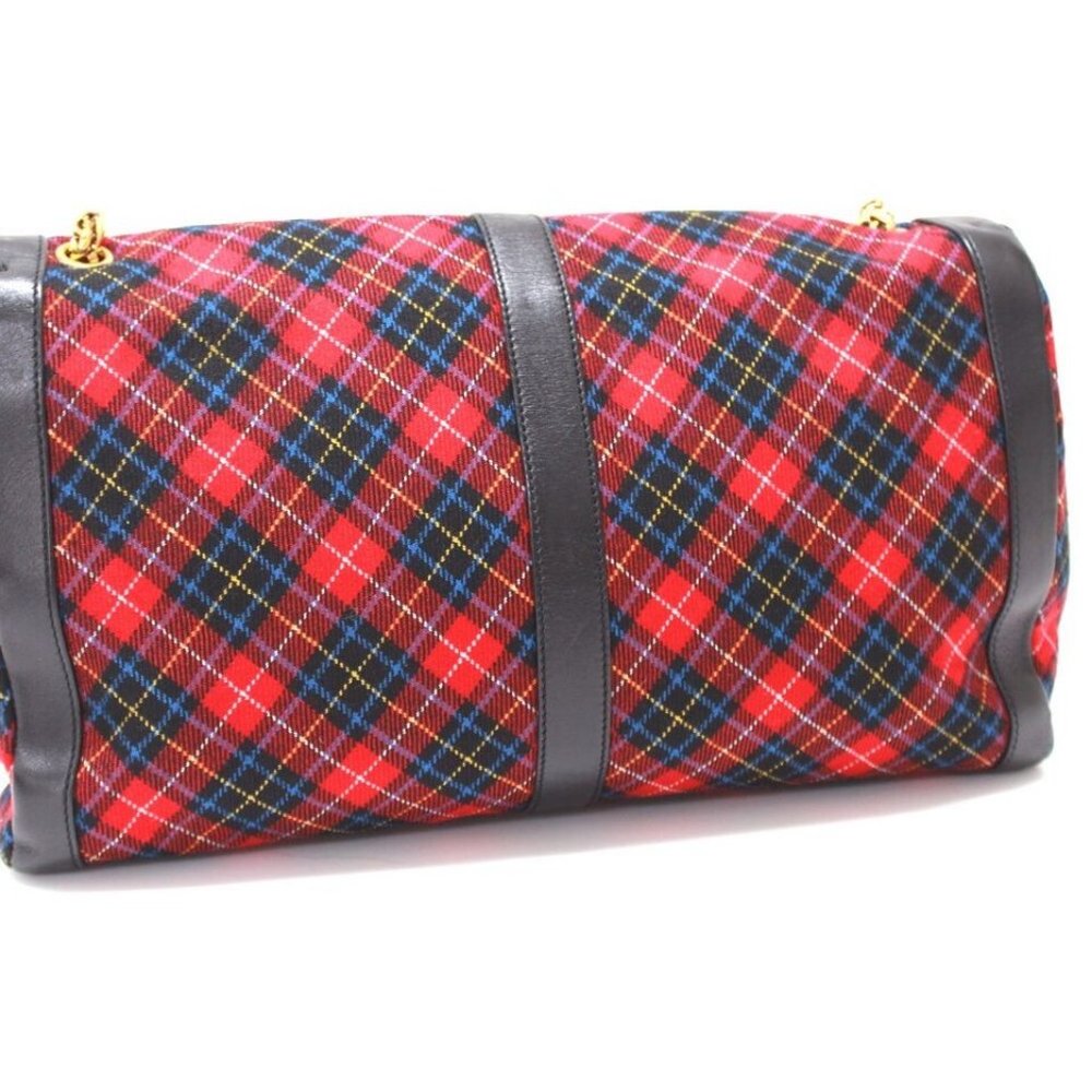 CHRISTIAN LOUBOUTIN Sweet Charity Checkered Shoulder Bag Red - Picture 7 of 14